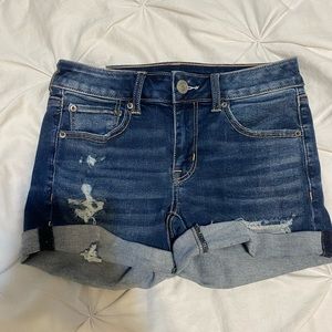 American Eagle Size 4 Next Level Stretch dark wash shorts